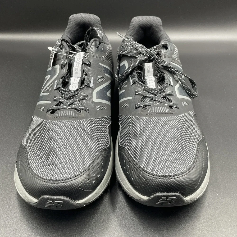 New Balance 410v8 Trail Running Shoes Black Grey MT410LB8 Mens Size 10.5 Wide 4E